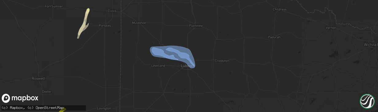 Hail map in New Deal, TX on November 2, 2024