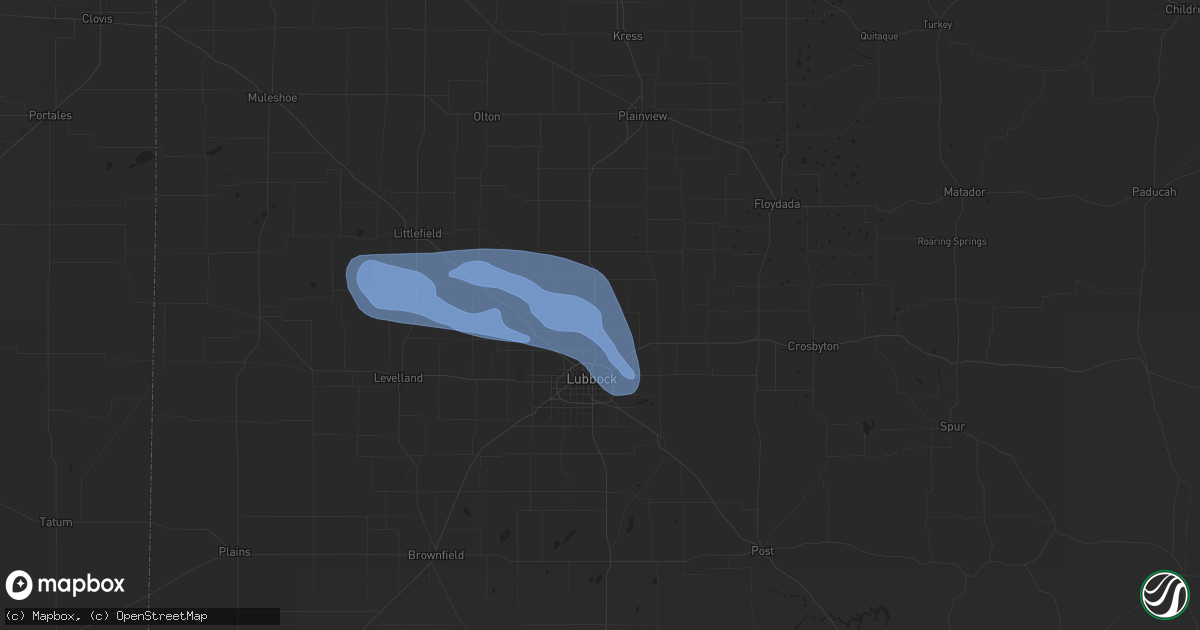 Hail map in New Deal, TX on November 2, 2024