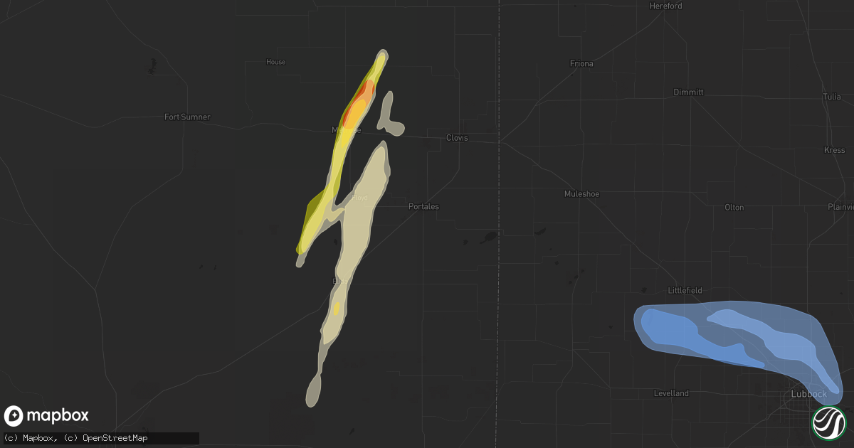 Hail map in Portales, NM on November 2, 2024