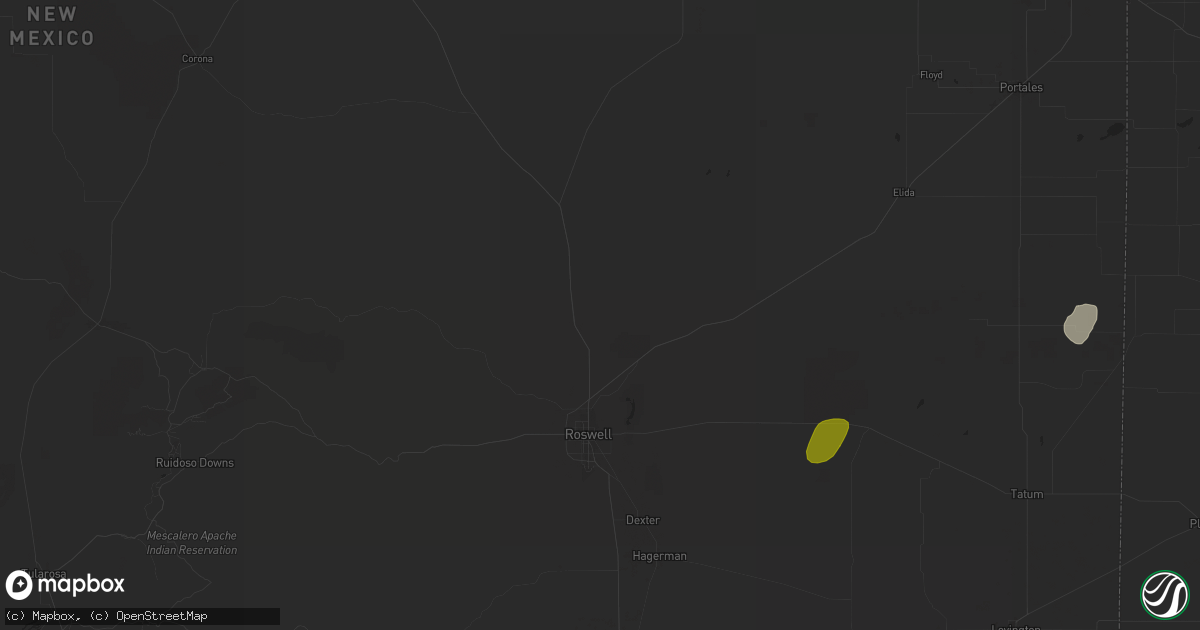 Hail map in Roswell, NM on November 2, 2024