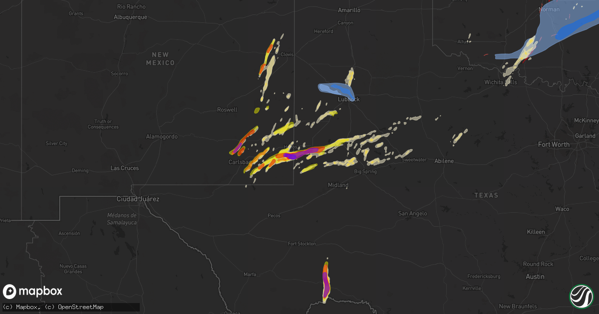 Hail map on November 2, 2024