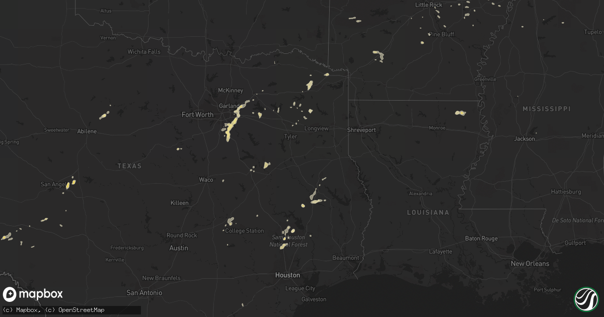 Hail map in Arkansas on November 3, 2012