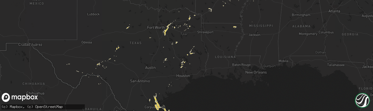 Hail map on November 3, 2012