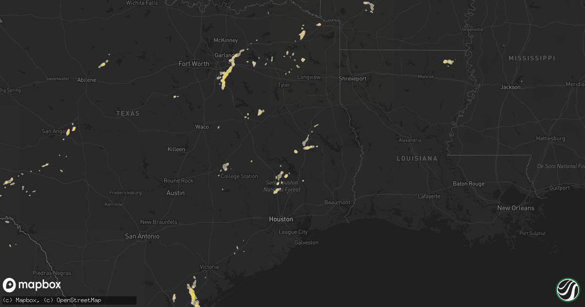 Hail map on November 3, 2012
