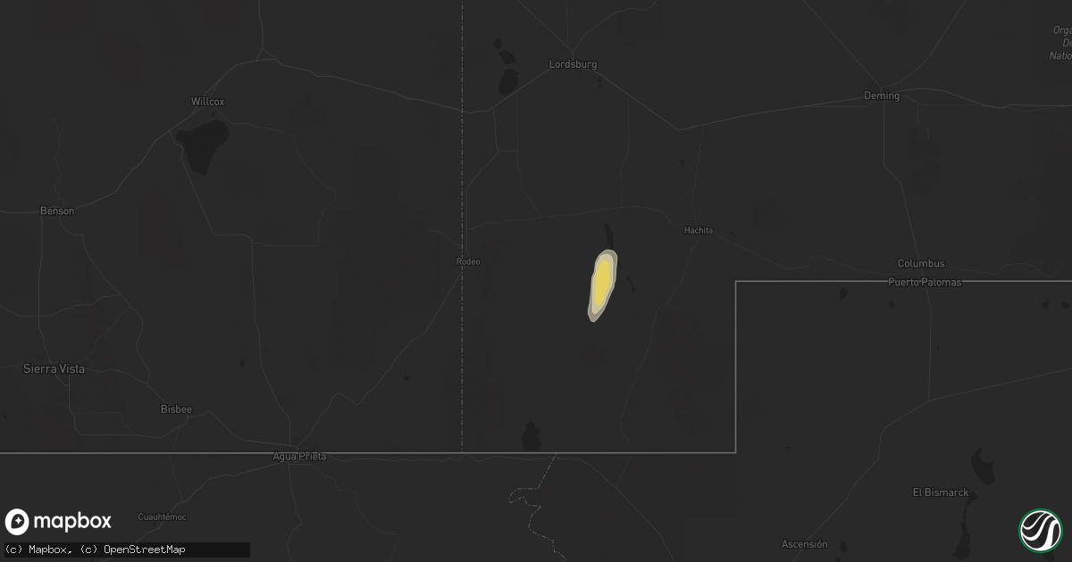 Hail map in Animas, NM on November 3, 2016