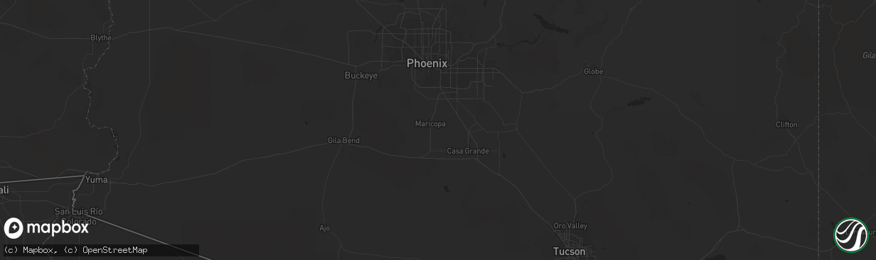 Hail map in Maricopa, AZ on November 3, 2016
