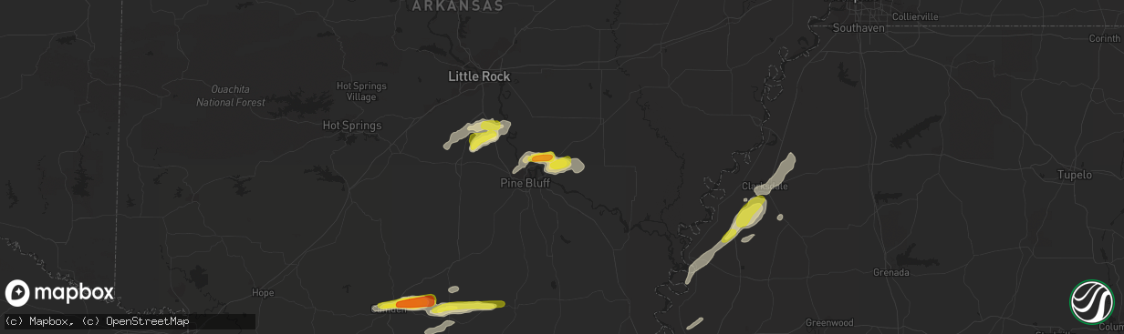 Hail map in Altheimer, AR on November 3, 2017