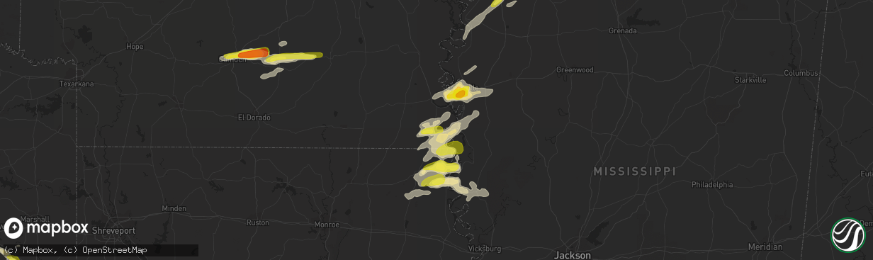 Hail map in Eudora, AR on November 3, 2017