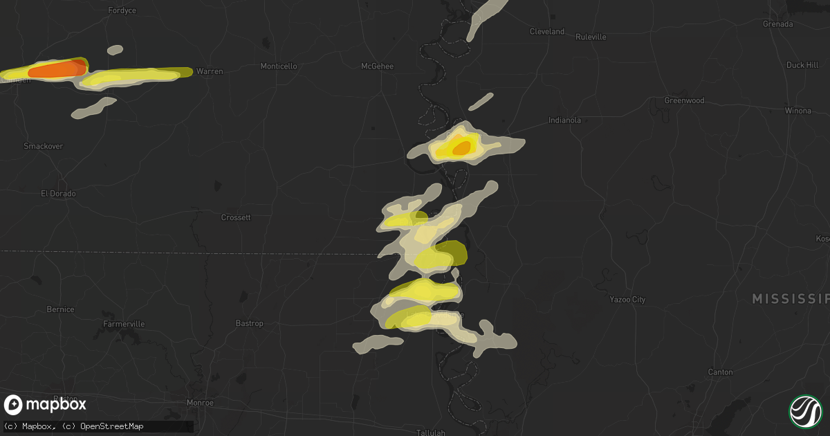 Hail map in Eudora, AR on November 3, 2017
