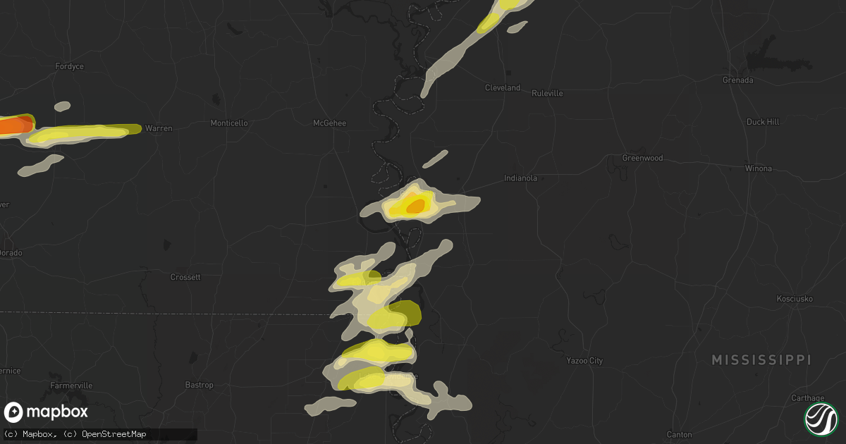 Hail map in Greenville, MS on November 3, 2017