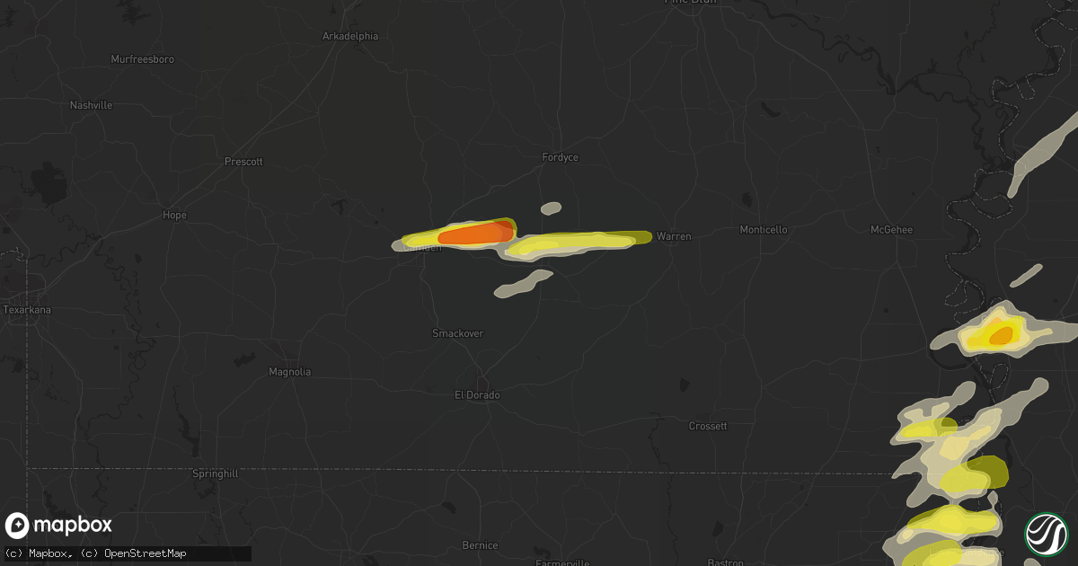 Hail map in Hampton, AR on November 3, 2017