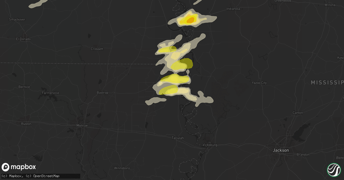 Hail map in Lake Providence, LA on November 3, 2017