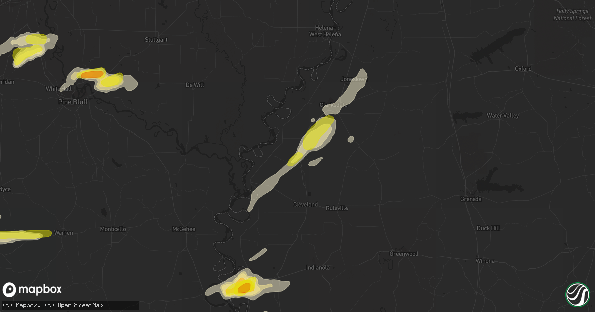 Hail map in Shelby, MS on November 3, 2017
