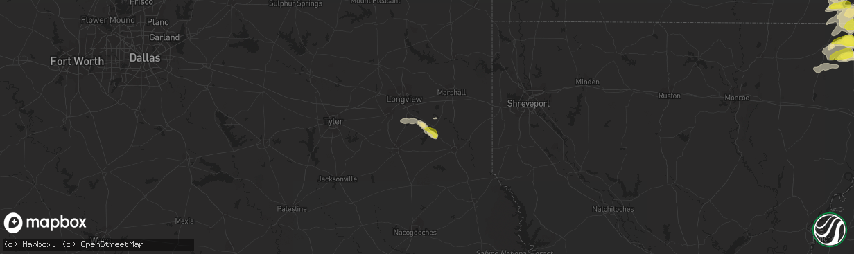 Hail map in Tatum, TX on November 3, 2017