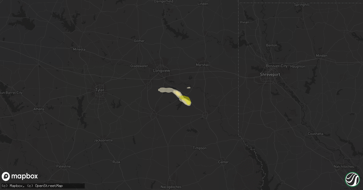 Hail map in Tatum, TX on November 3, 2017