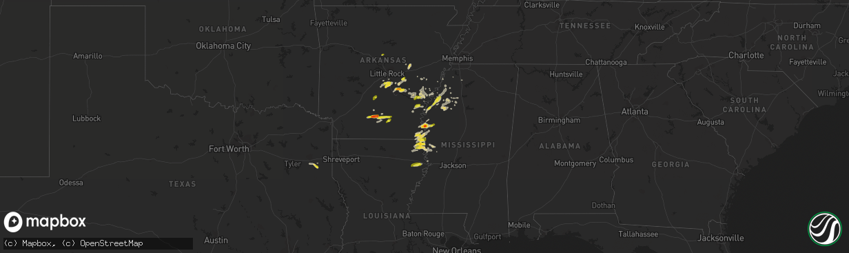 Hail map on November 3, 2017