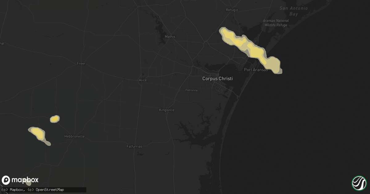 Hail map in Bruni, TX on November 3, 2021