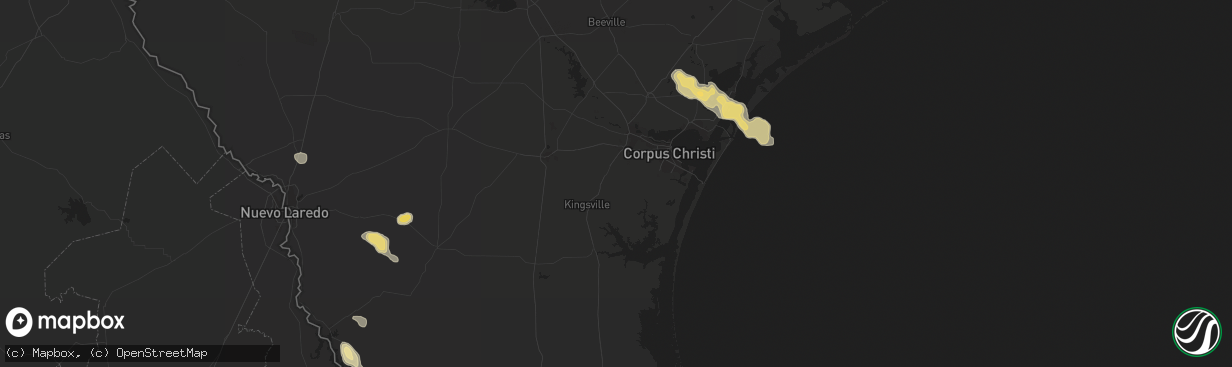 Hail map in Laredo, TX on November 3, 2021