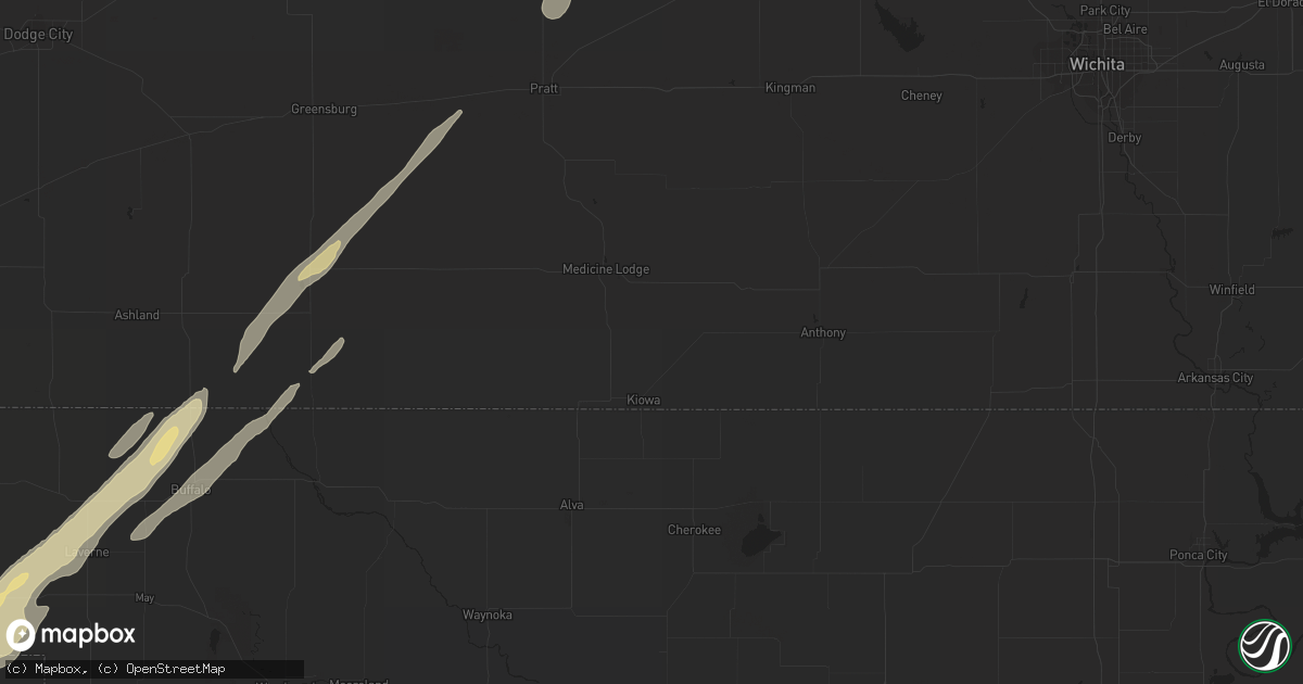 Hail map in Laverne, OK on November 3, 2022
