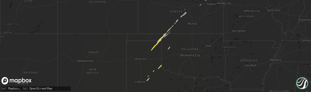 Hail map on November 3, 2022