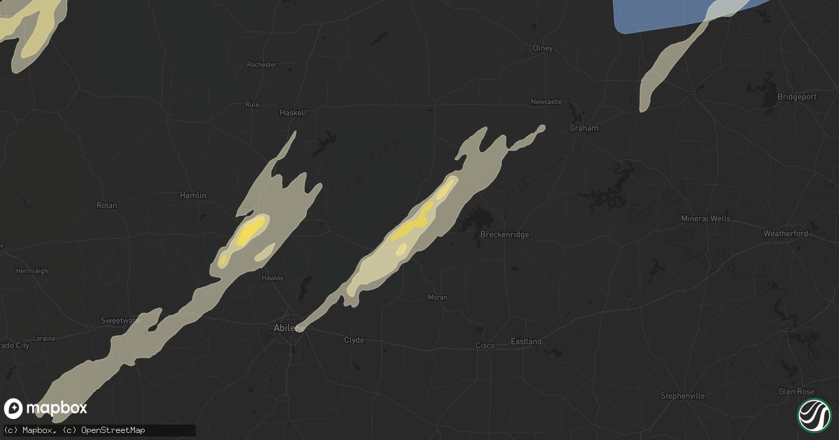 Hail map in Albany, TX on November 3, 2024