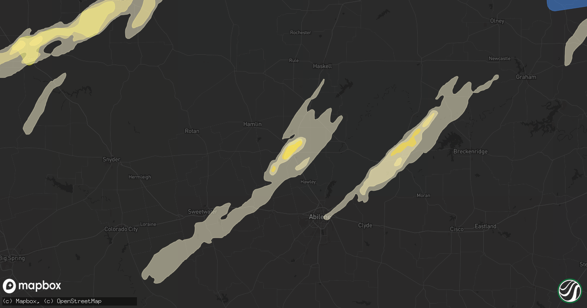 Hail map in Anson, TX on November 3, 2024