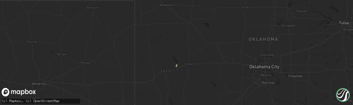 Hail map in Butler, OK on November 3, 2024