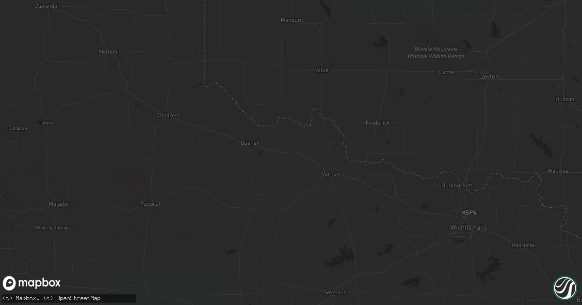 Hail map in Chillicothe, TX on November 3, 2024