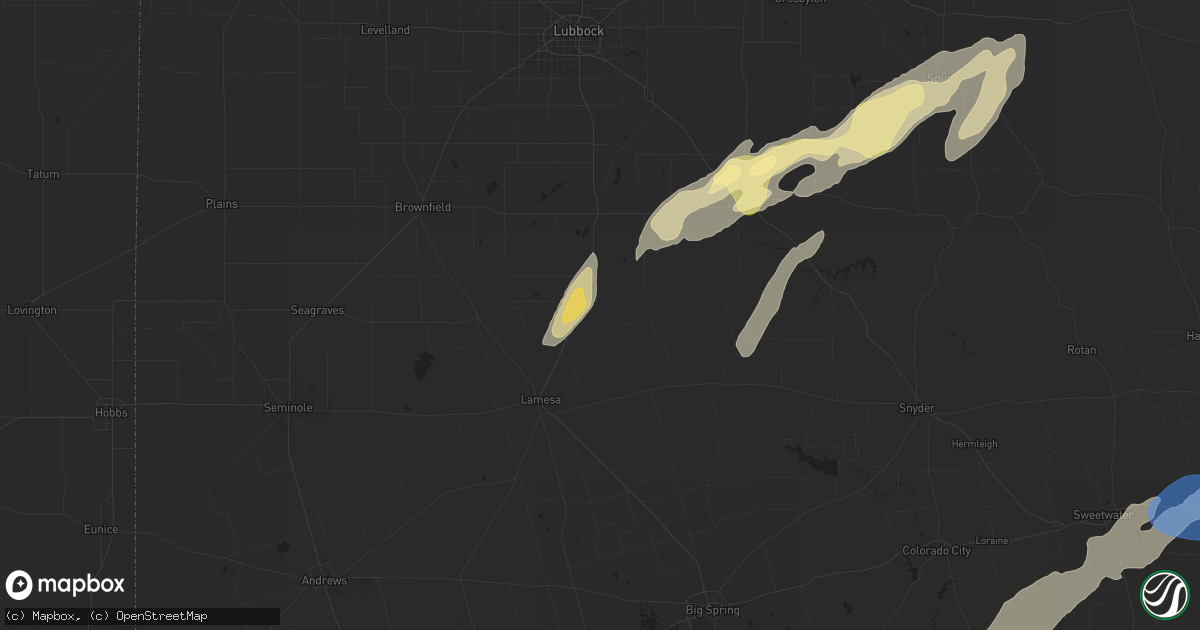 Hail map in Odonnell, TX on November 3, 2024