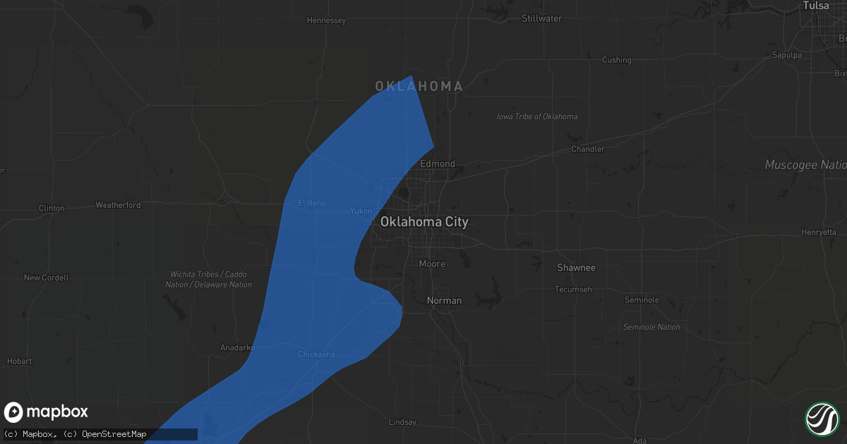 Hail map in Oklahoma City, OK on November 3, 2024