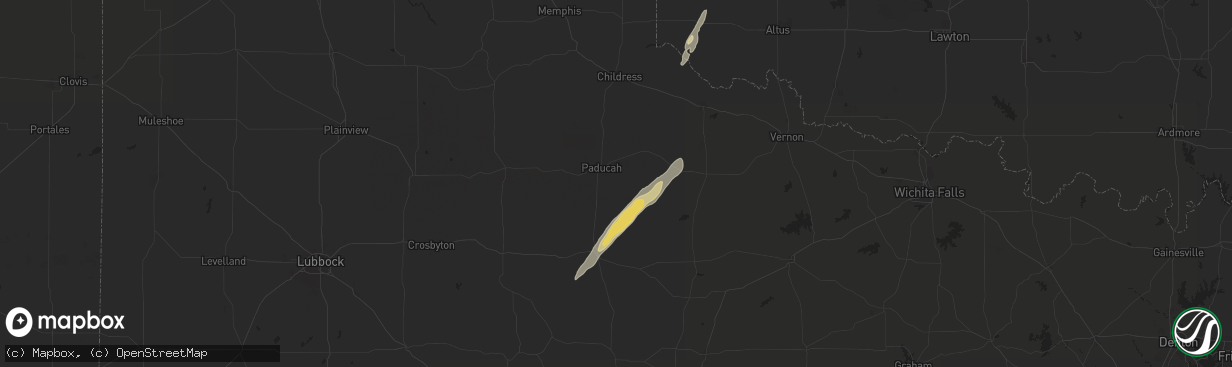 Hail map in Paducah, TX on November 3, 2024