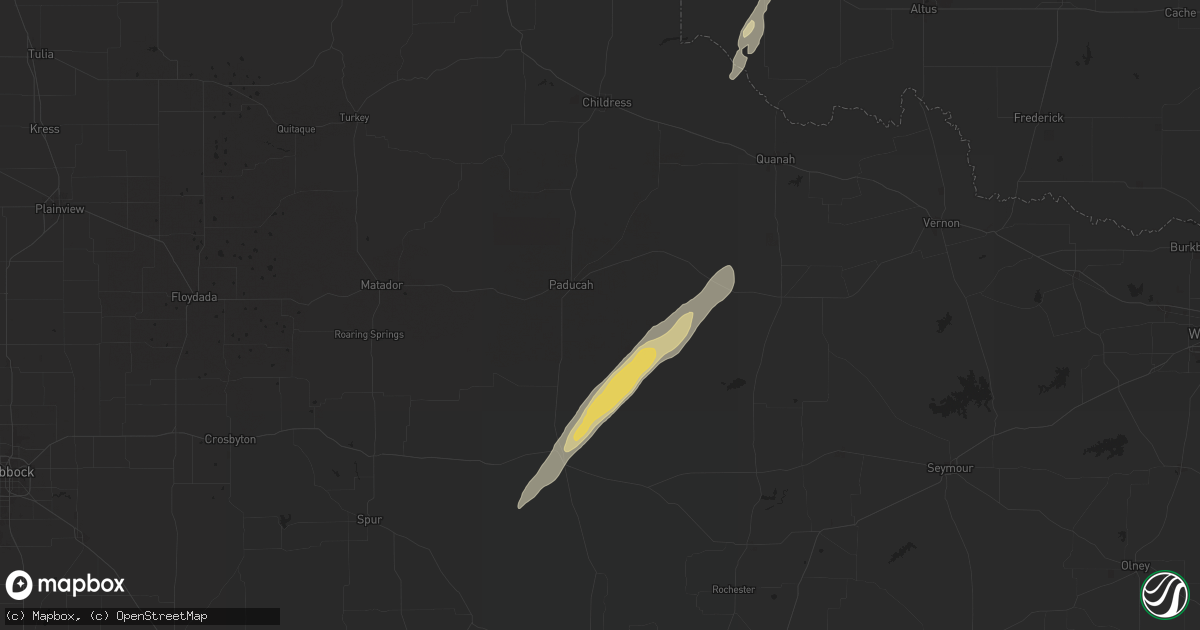 Hail map in Paducah, TX on November 3, 2024