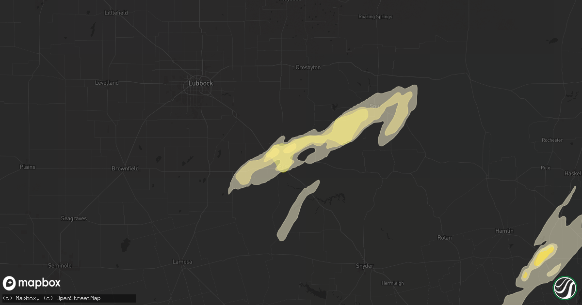 Hail map in Post, TX on November 3, 2024