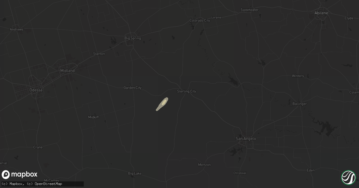 Hail map in Sterling City, TX on November 3, 2024