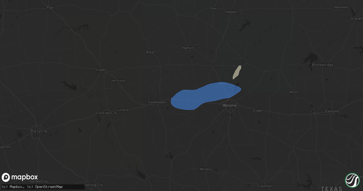 Hail map in Trent, TX on November 3, 2024