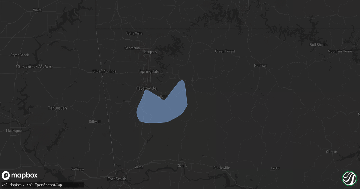 Hail map in Wesley, AR on November 3, 2024