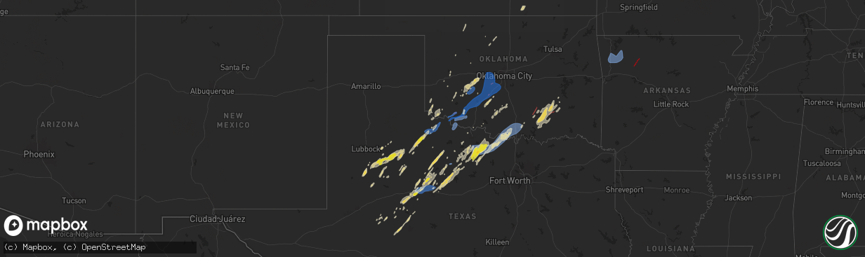 Hail map on November 3, 2024