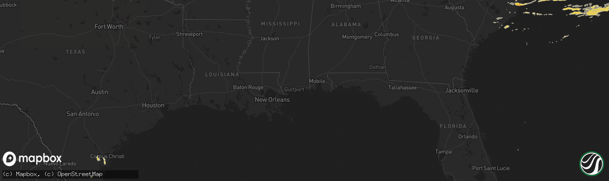 Hail map on November 4, 2012
