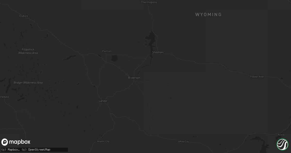 Hail map in Riverton, WY on November 4, 2016