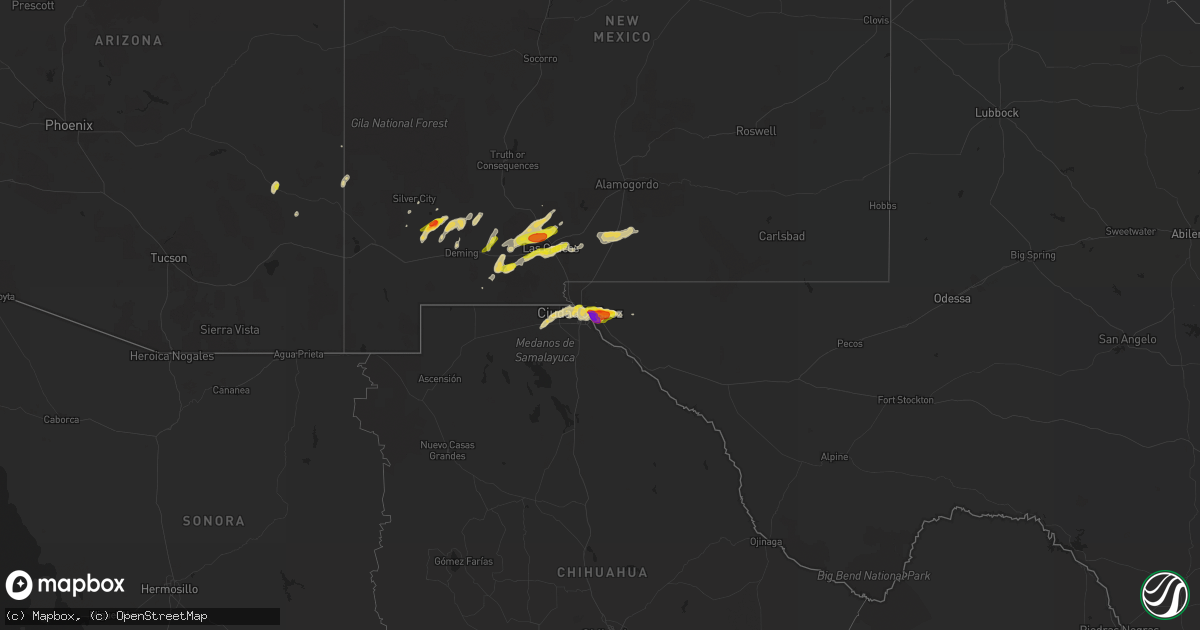 Hail map on November 4, 2016