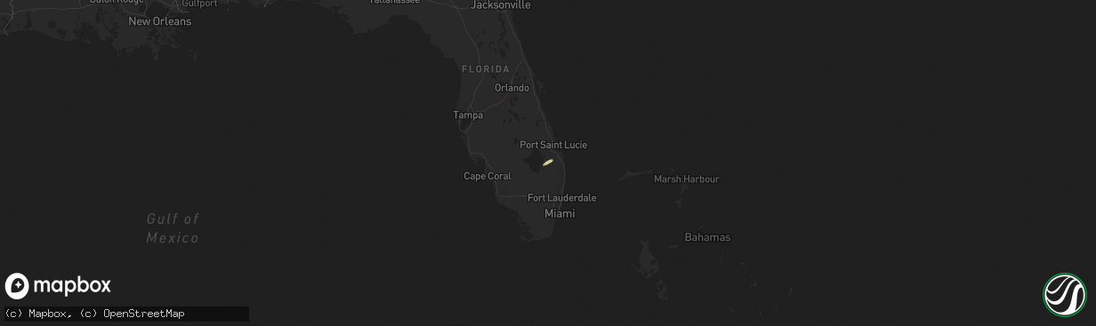 Hail map in Florida on November 4, 2021
