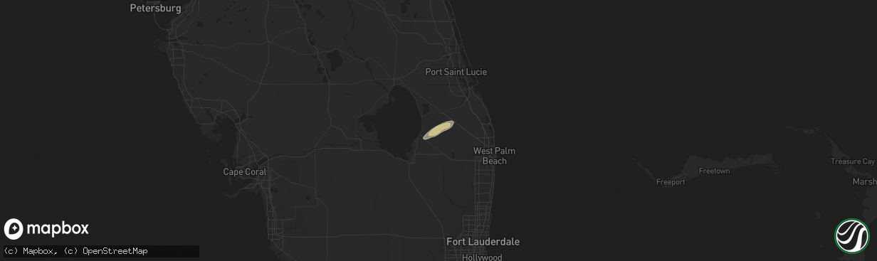 Hail map in Pahokee, FL on November 4, 2021