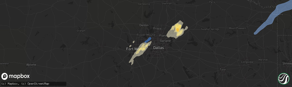 Hail map in Euless, TX on November 4, 2022