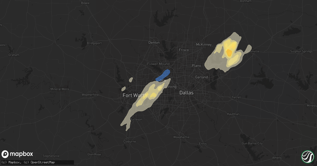 Hail map in Euless, TX on November 4, 2022