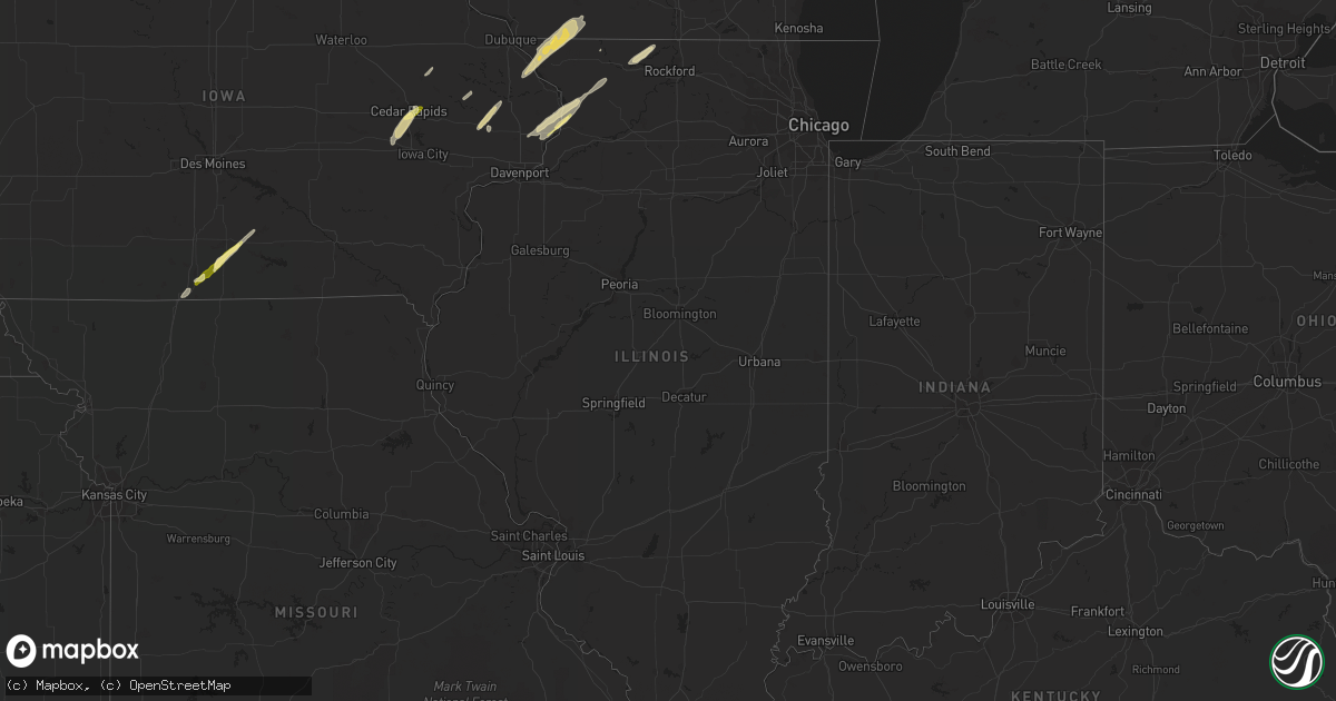 Hail map in Illinois on November 4, 2022