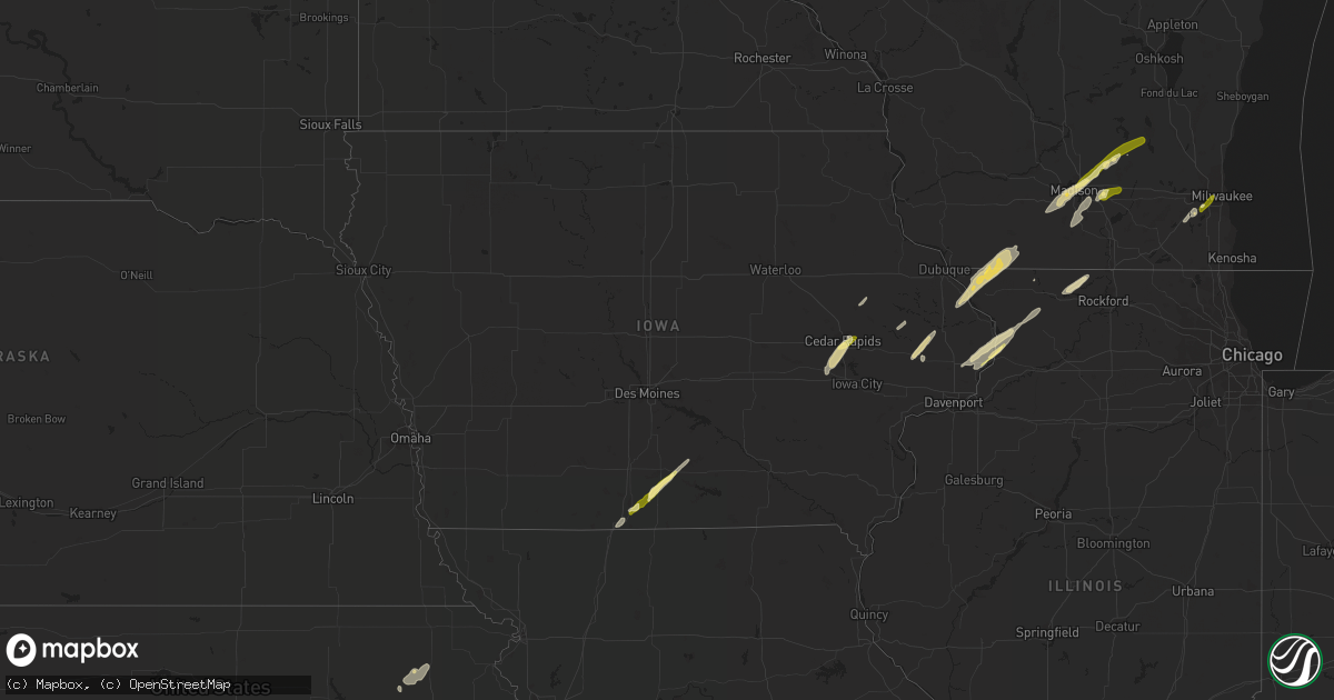 Hail map in Iowa on November 4, 2022