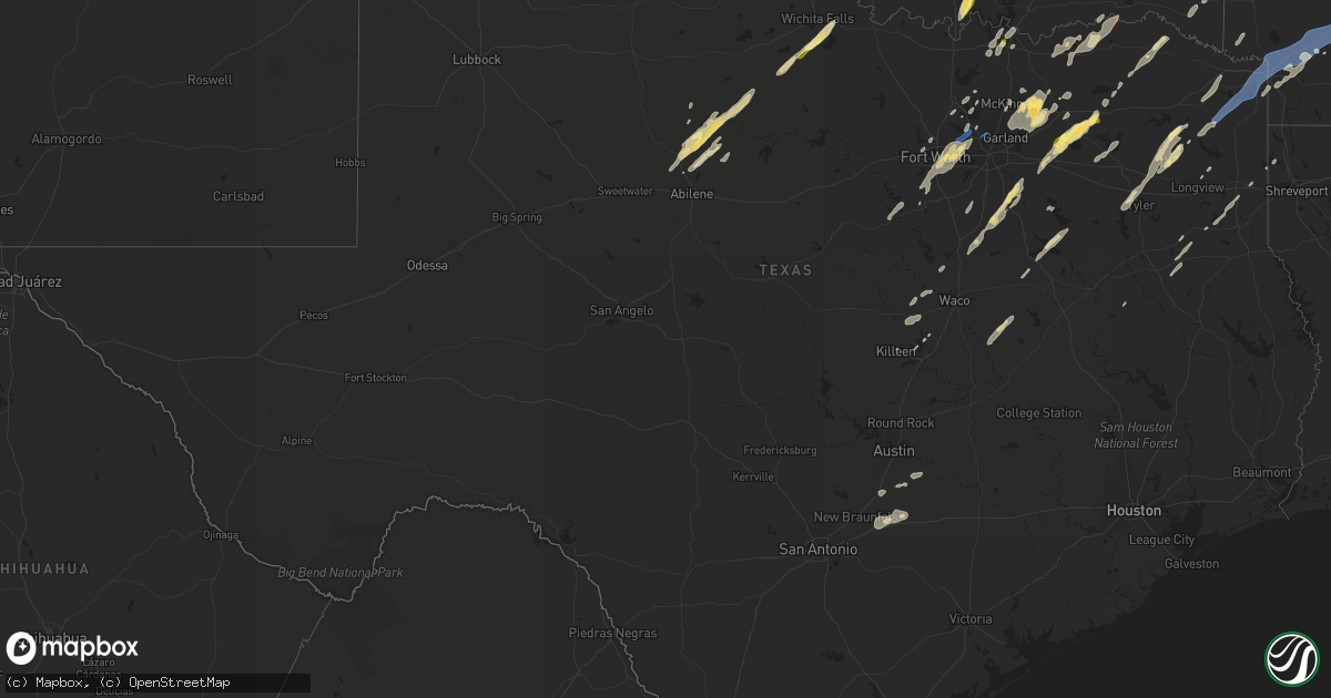 Hail map in Texas on November 4, 2022