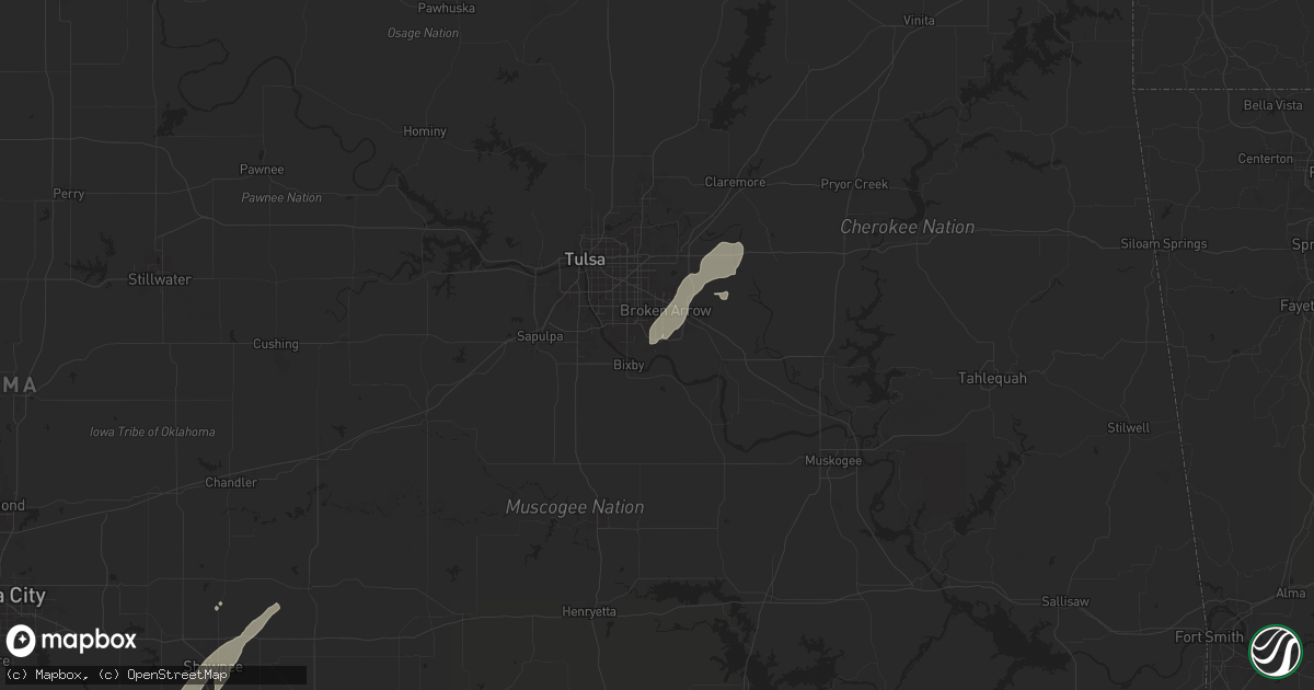 Hail map in Broken Arrow, OK on November 4, 2024