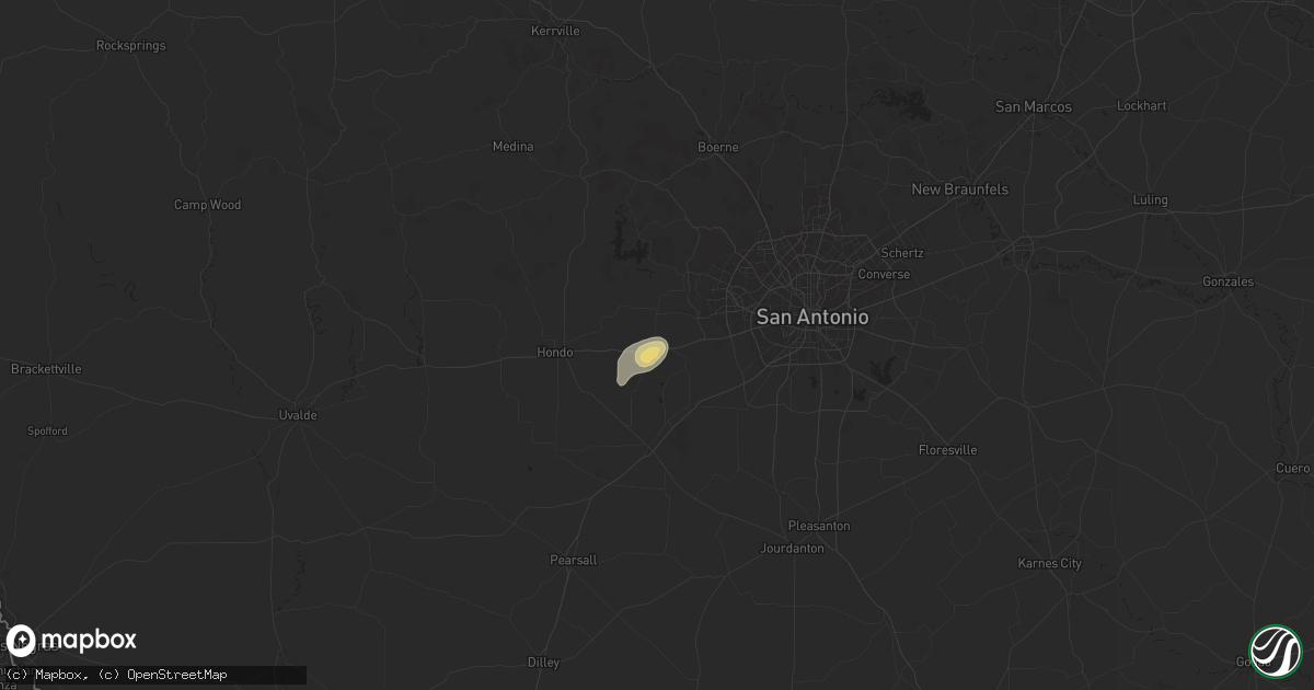 Hail map in Castroville, TX on November 4, 2024