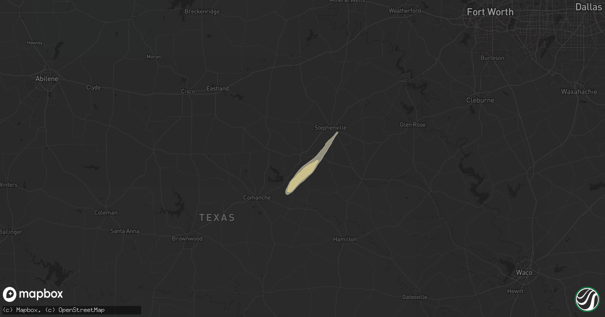 Hail map in Dublin, TX on November 4, 2024